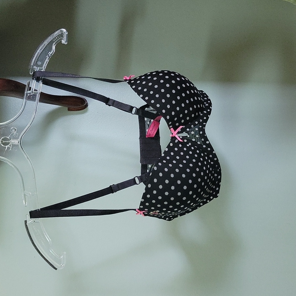 Betsey Johnson X 2 34D Bras Black Purple New NWOT